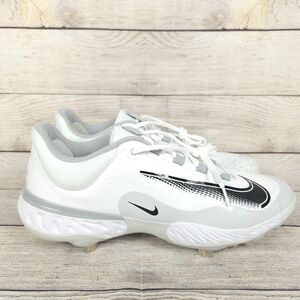 Nike Baseball Cleats Men's Alpha Huarache React Elite Metal FD2745-100 Size 15